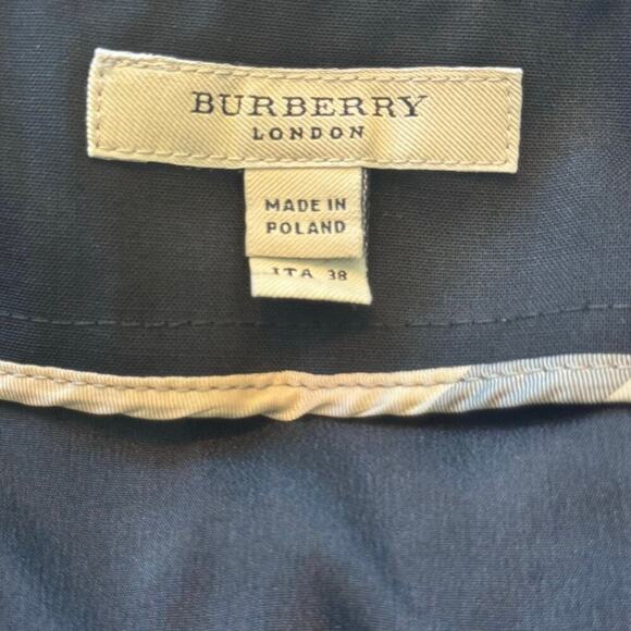 BURBERRY LONDON Black Wool Pleated High Rise Pencil Skirt Cuffed Hem
Sz US4 UK6 - Picture 6 of 14